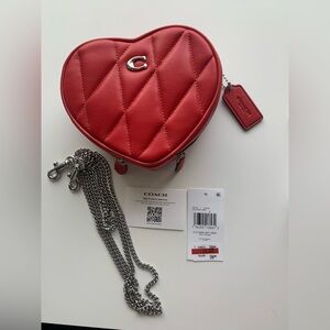 Coach Heart Crossbody Bag 14 With Pillow Quilting